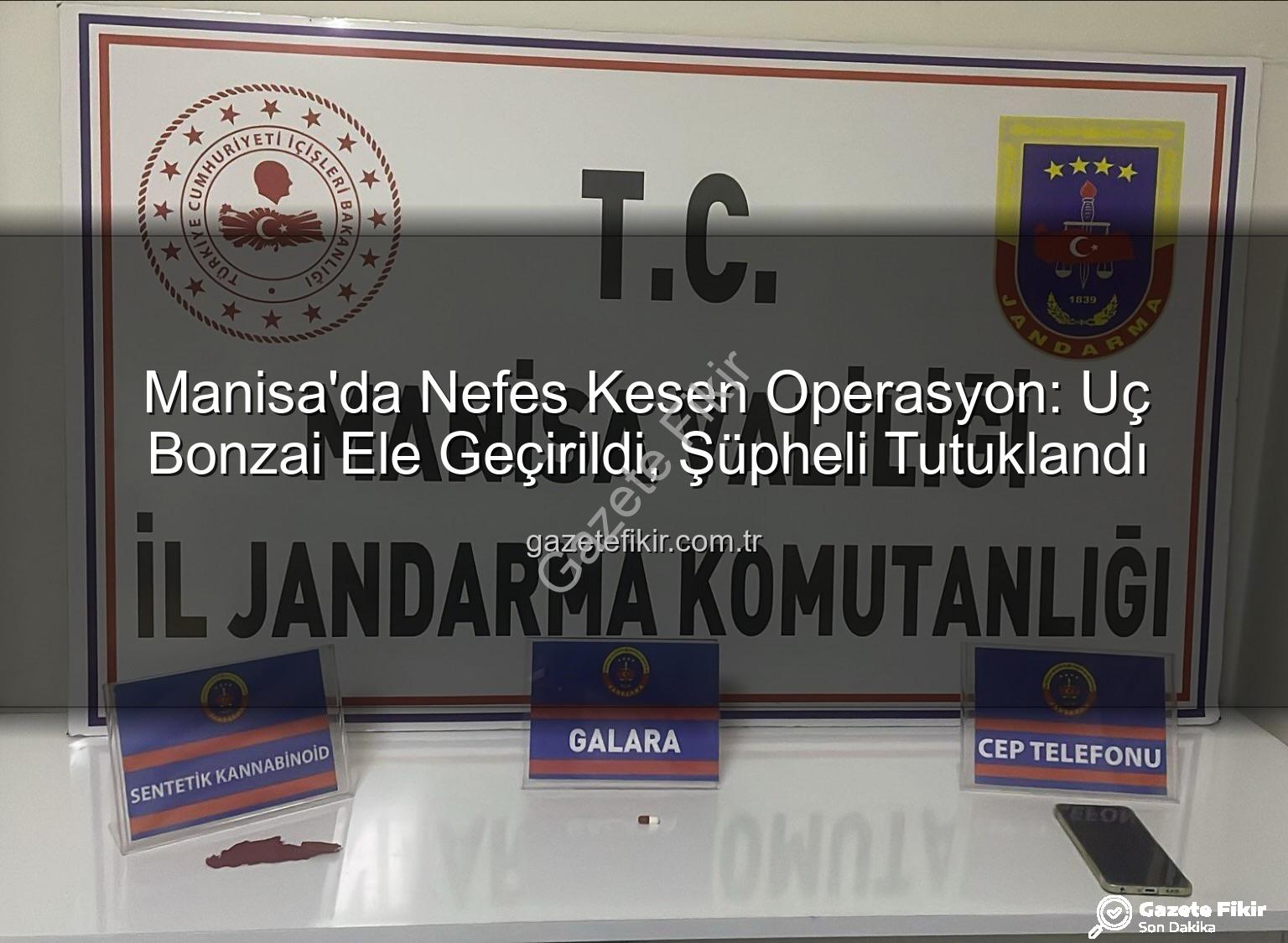uç bonzai - Manisa'da Nefes Kesen Operasyon: Uç Bonzai Ele Geçirildi, Şüpheli Tutuklandı