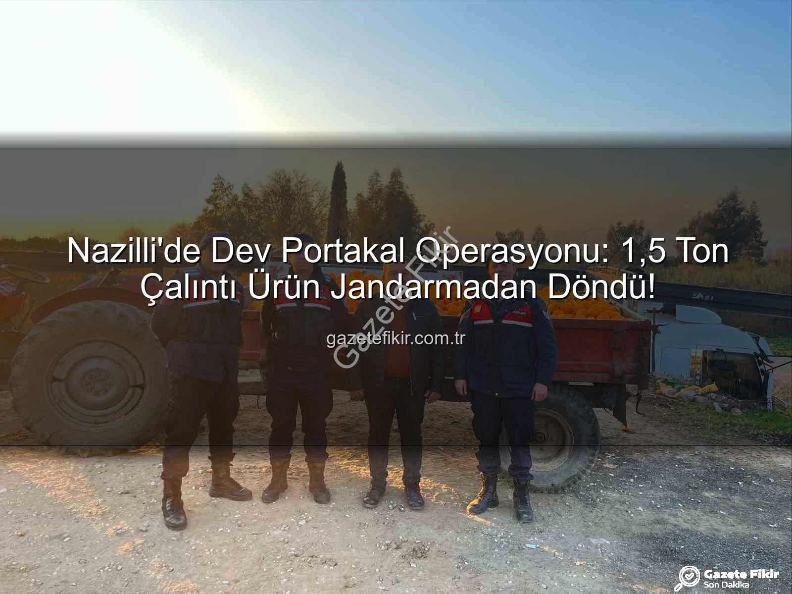 portakal hırsızlığı - Nazilli'de Dev Portakal Operasyonu: 1,5 Ton Çalıntı Ürün Jandarmadan Döndü!
