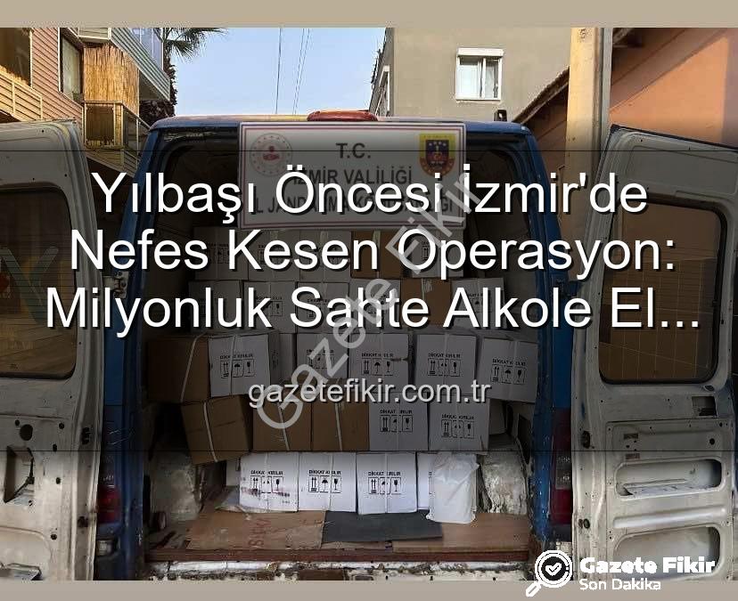kaçak alkol - Yılbaşı Öncesi İzmir'de Nefes Kesen Operasyon: Milyonluk Sahte Alkole El Konuldu!