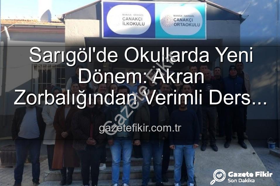 farkındalık eğitimleri - Sarıgöl'de Okullarda Yeni Dönem: Akran Zorbalığından Verimli Ders Çalışmaya Kapsamlı Farkındalık Eğitimleri