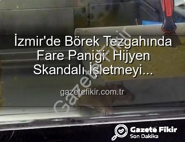 börek tezgahında fare - İzmir'de Börek Tezgahında Fare Paniği: Hijyen Skandalı İşletmeyi Mühürletti