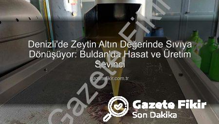 Denizli’de Zeytin Altın Değerinde Sıvıya Dönüşüyor: Buldan’da Hasat ve Üretim Sevinci