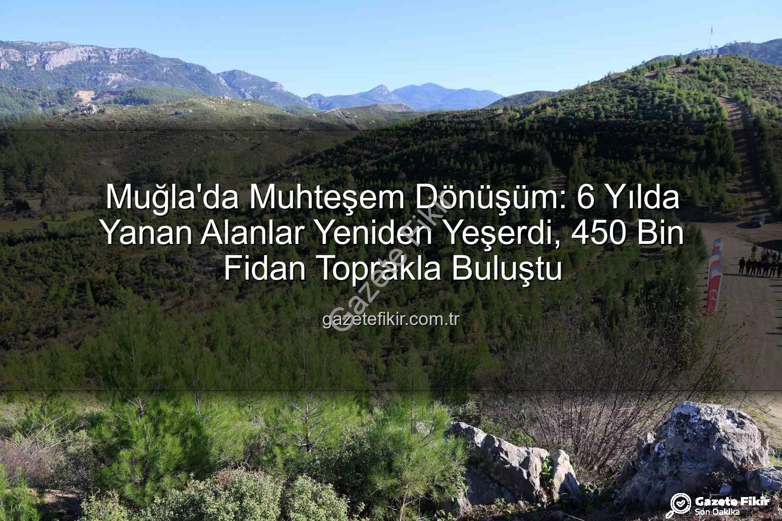 ağaçlandırma çalışmaları - Muğla'da Muhteşem Dönüşüm: 6 Yılda Yanan Alanlar Yeniden Yeşerdi, 450 Bin Fidan Toprakla Buluştu